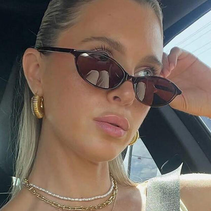 British Retro Oval Frame Sunglasses