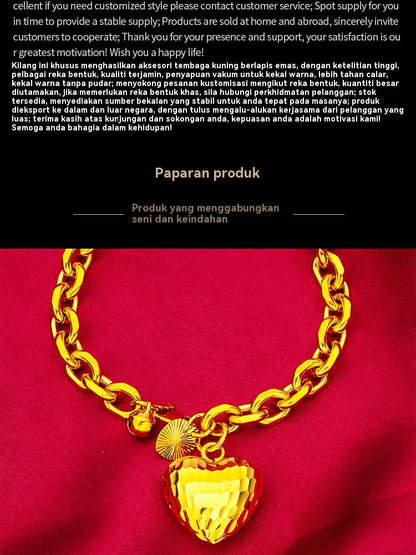 Gold Filled Hollow Heart Design Bracelet