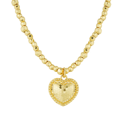 Golden Fish Scale Heart Pendant Necklace Collarbone Chain
