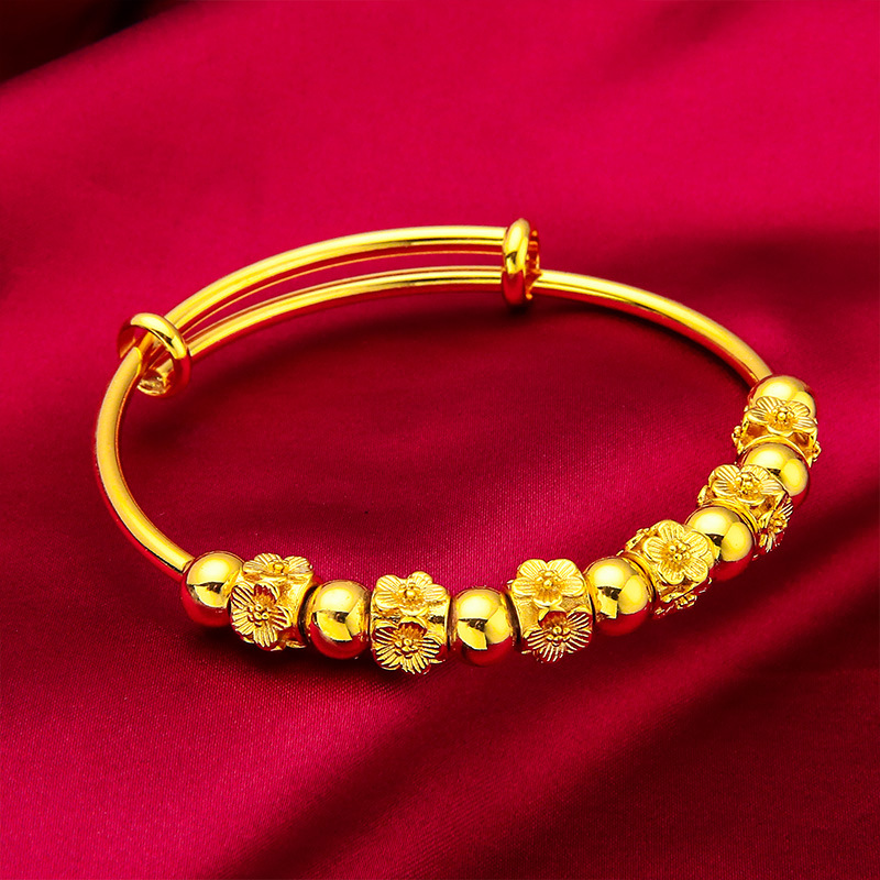 New Flower Adjustable Sand Gold Bracelet