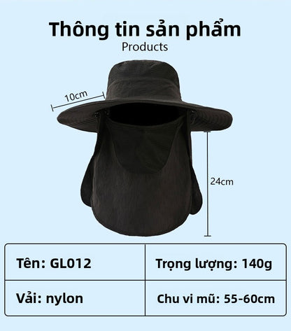 Summer outdoor quick-drying sun protection hat fishing cap