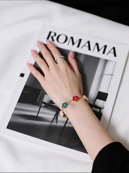 Double-sided Five Small Flower Bracelet