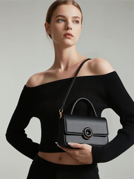 One-Shoulder Simple Crossbody Portable Small Square Bag
