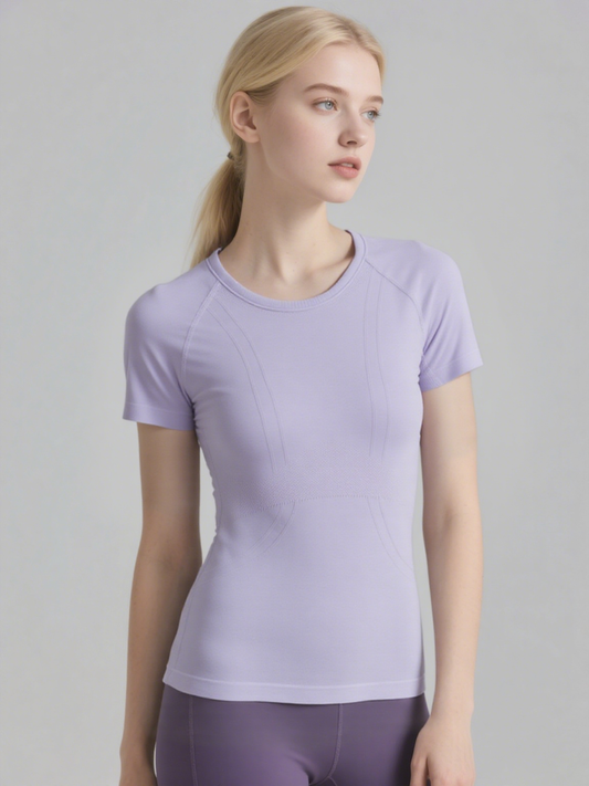 Seamless Antibacterial Lightweight Quick-Dry Slim Fit Yoga T-Shirt