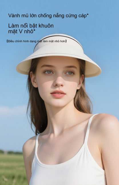 UPF50+ Large Brim UV Protection Visor Sun Hat