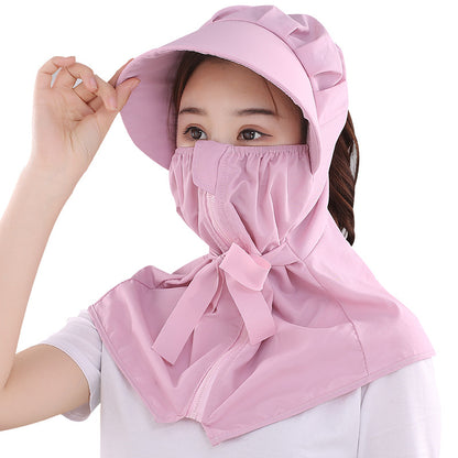 Sunshade Mask Outdoor UV Protection Integrated Sun Hat