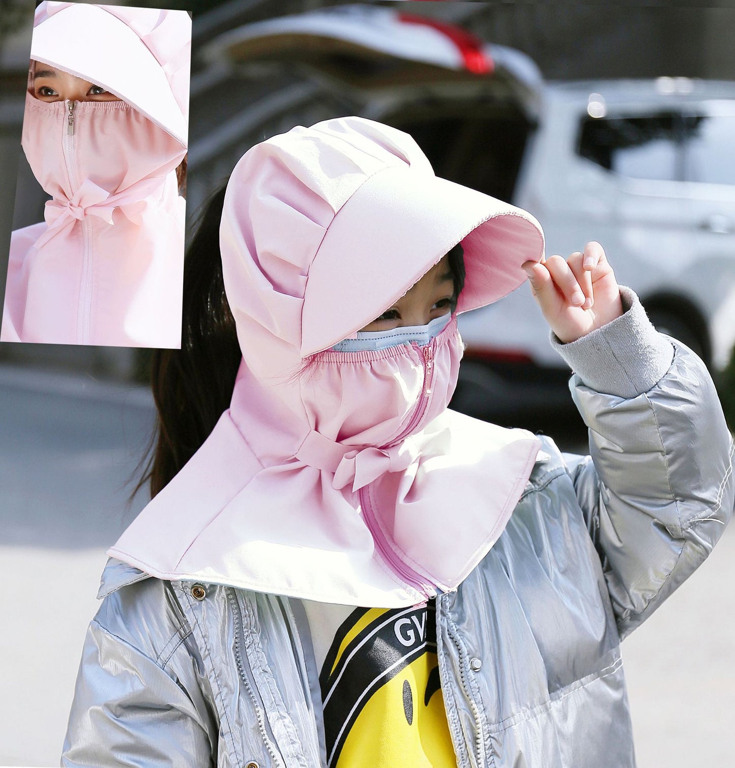 Sunshade Mask Outdoor UV Protection Integrated Sun Hat