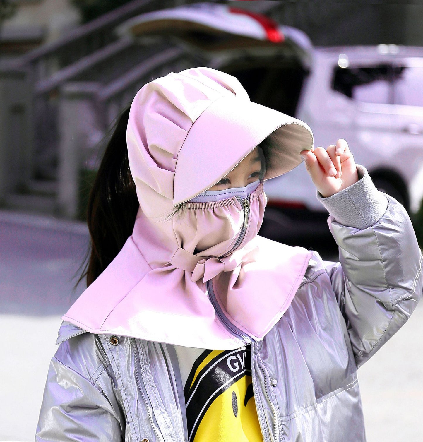 Sunshade Mask Outdoor UV Protection Integrated Sun Hat