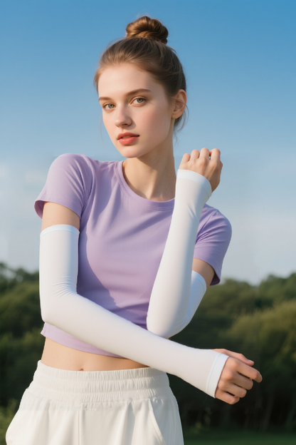 Ice Silk Outdoor Cycling Solid Color Anti-Mosquito Sun Protection Sleeves