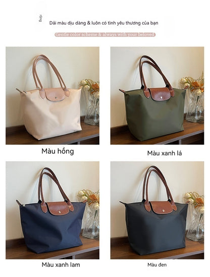 French Single Shoulder Eco-friendly Waterproof Nylon Tote Bag