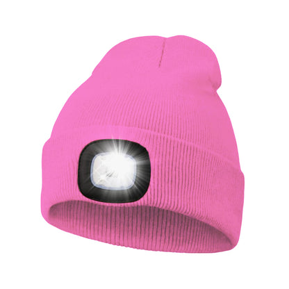 Outdoor LED Warm Lighting Knitted Hat Night Walking Hat Fishing Hat Glowing LED Knitted Hat Outdoor