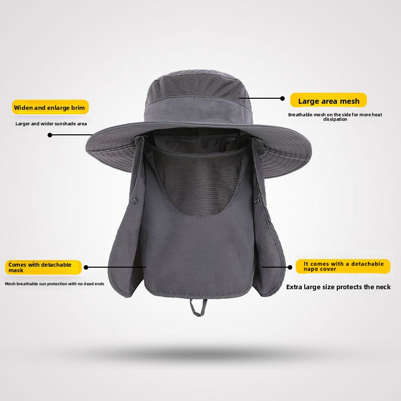 Summer outdoor quick-drying sun protection hat fishing cap