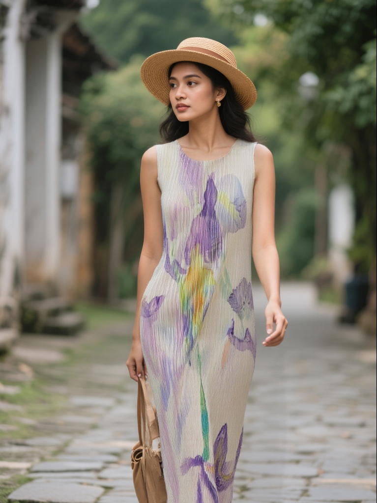 Pleated Series New Craftsmanship Slimming Super Elastic Elegant Dress