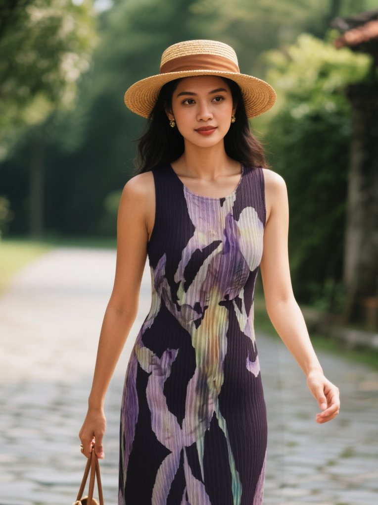 Pleated Series New Craftsmanship Slimming Super Elastic Elegant Dress