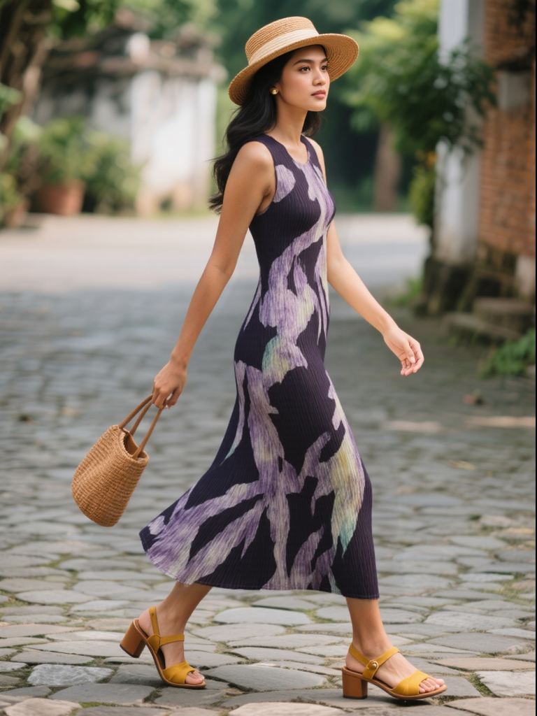Pleated Series New Craftsmanship Slimming Super Elastic Elegant Dress