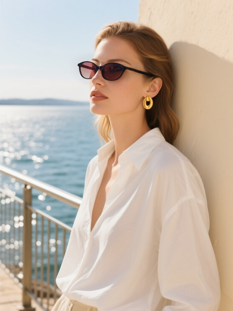 British Retro Oval Frame Sunglasses