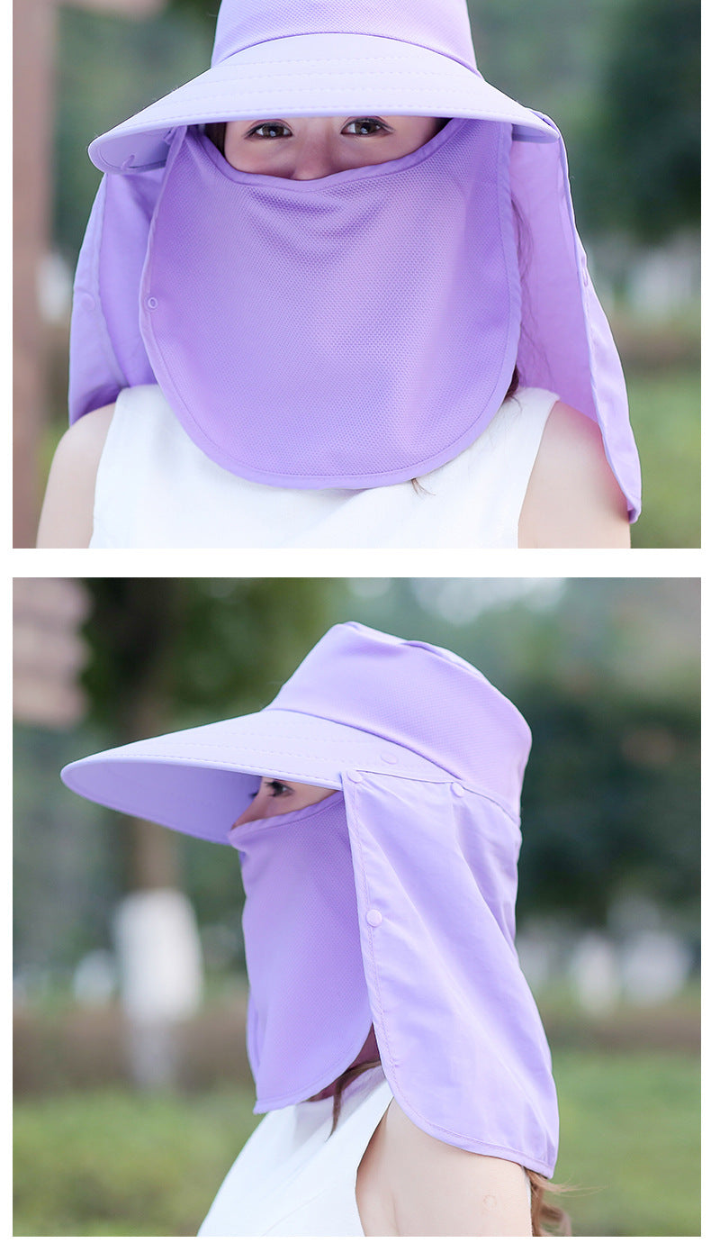 UV Protection Sunscreen Wide Brim Hat Outdoor Face Shield