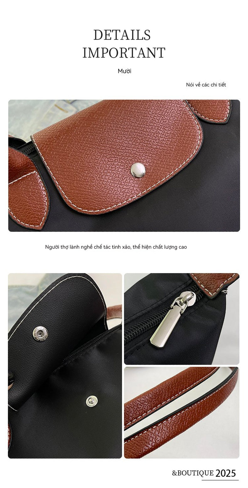 French Single Shoulder Eco-friendly Waterproof Nylon Tote Bag