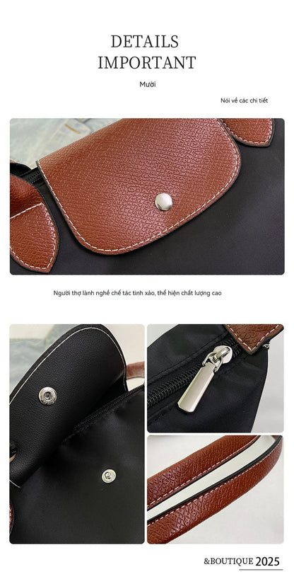 French Single Shoulder Eco-friendly Waterproof Nylon Tote Bag