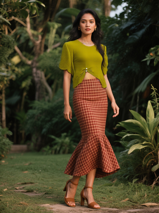 Pleated Series A-line Skirt High-end Feel Half Skirt