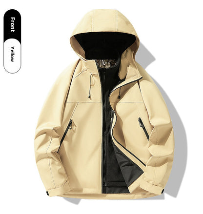 3-in-1 Waterproof Windproof Jacket Fleece Lined Outdoor Couple Hiking Jacket