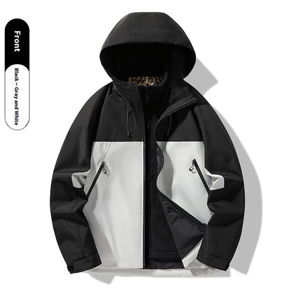 3-in-1 Waterproof Windproof Jacket Fleece Lined Outdoor Couple Hiking Jacket