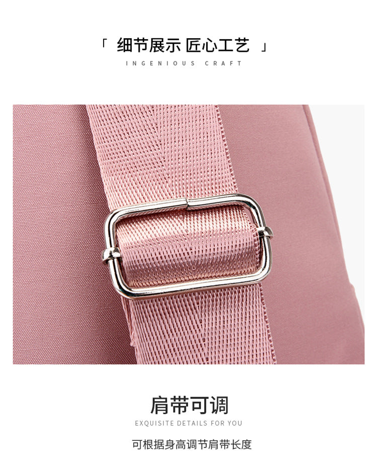 Simple Women's Multi-layer Embroidery Large Capacity Outdoor Casual Crossbody Bag