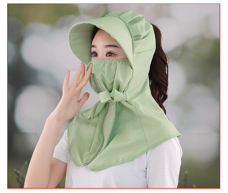 Sunshade Mask Outdoor UV Protection Integrated Sun Hat