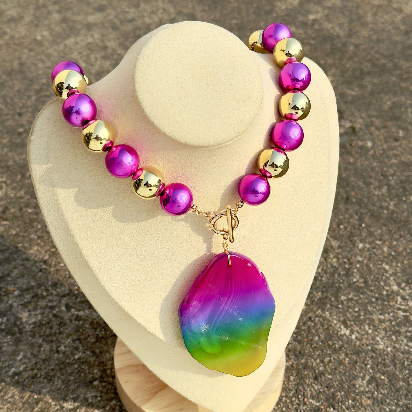 Exaggerated Acrylic Alloy Cherry Necklace