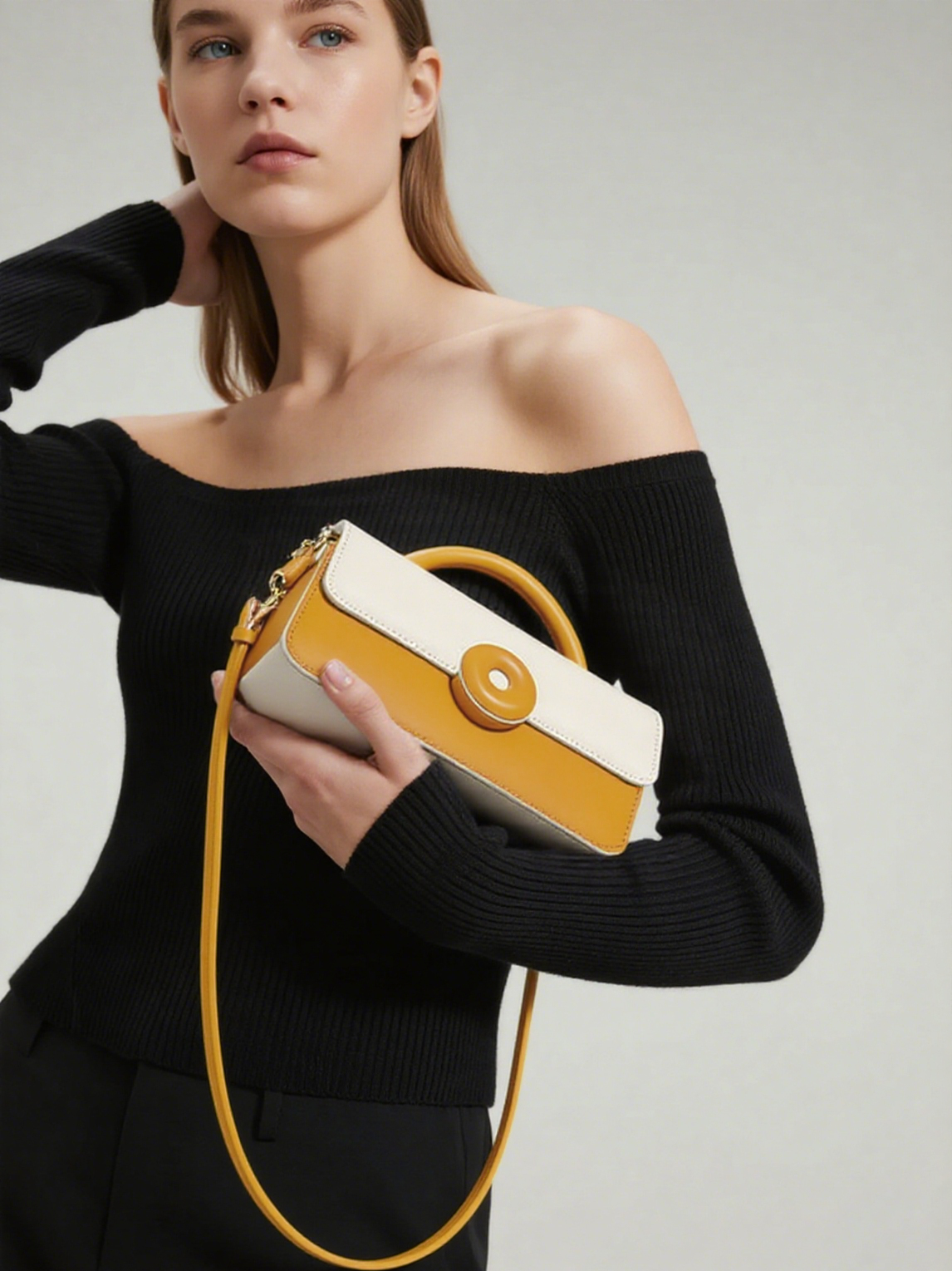 One-Shoulder Simple Crossbody Portable Small Square Bag