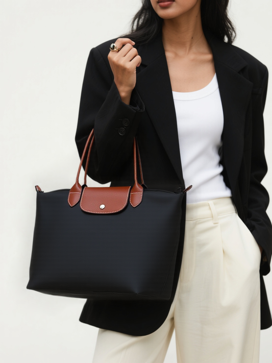 French Single Shoulder Eco-friendly Waterproof Nylon Tote Bag