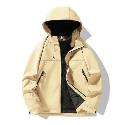 3-in-1 Waterproof Windproof Jacket Fleece Lined Outdoor Couple Hiking Jacket
