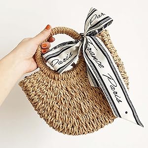 Straw Shoulder Bag For Women Woven Purse Beach Envelope Clutch Straws Wallet