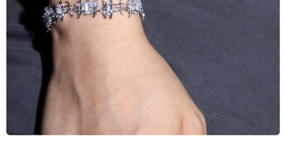 Braided Zircon Hollow Bracelet