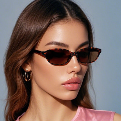 British Retro Oval Frame Sunglasses