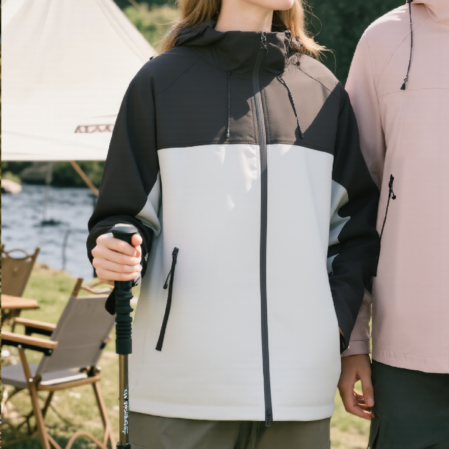 3-in-1 Waterproof Windproof Jacket Fleece Lined Outdoor Couple Hiking Jacket