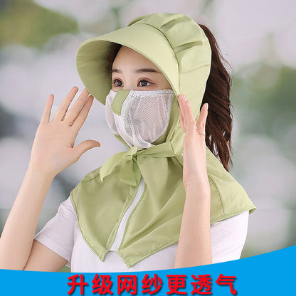 Sunshade Mask Outdoor UV Protection Integrated Sun Hat
