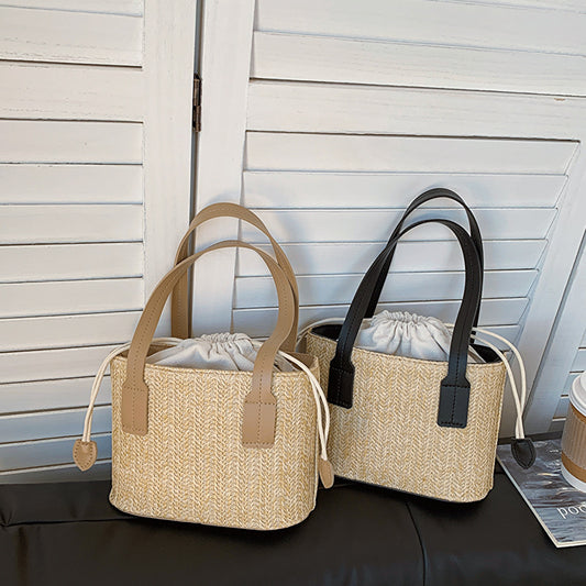 Summer Vacation Straw Bag Cross body Small Square Bag