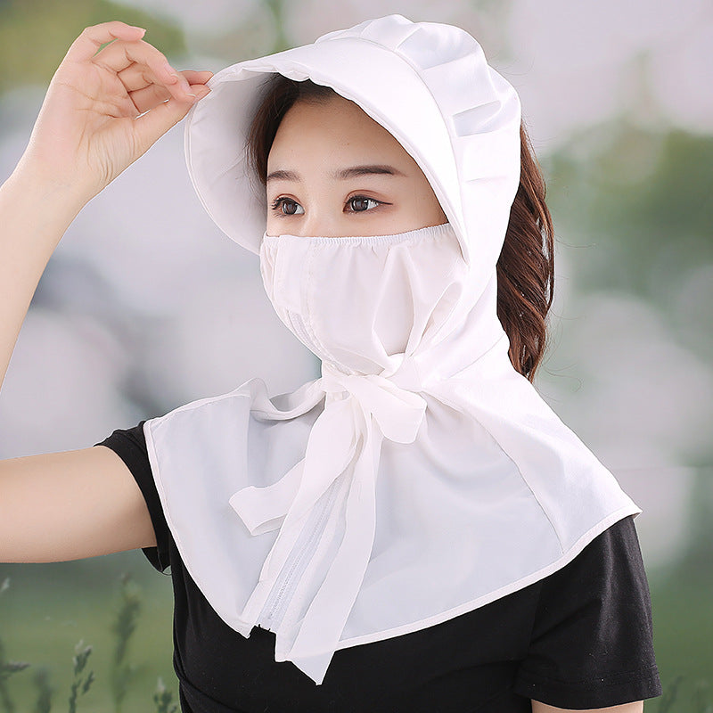 Sunshade Mask Outdoor UV Protection Integrated Sun Hat