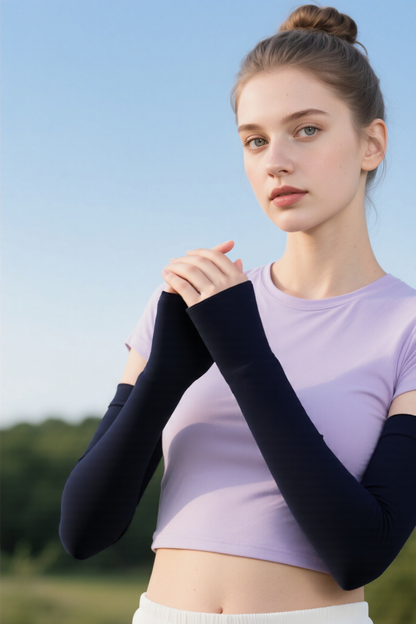 Ice Silk Outdoor Cycling Solid Color Anti-Mosquito Sun Protection Sleeves