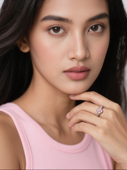 Pink Fritillary Flower Ring