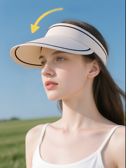 UPF50+ Large Brim UV Protection Visor Sun Hat