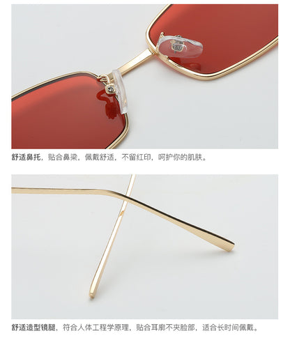 Small Square fashion Metal Sunglasses