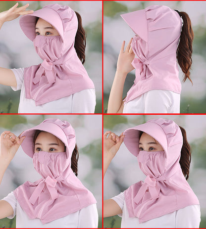 Sunshade Mask Outdoor UV Protection Integrated Sun Hat