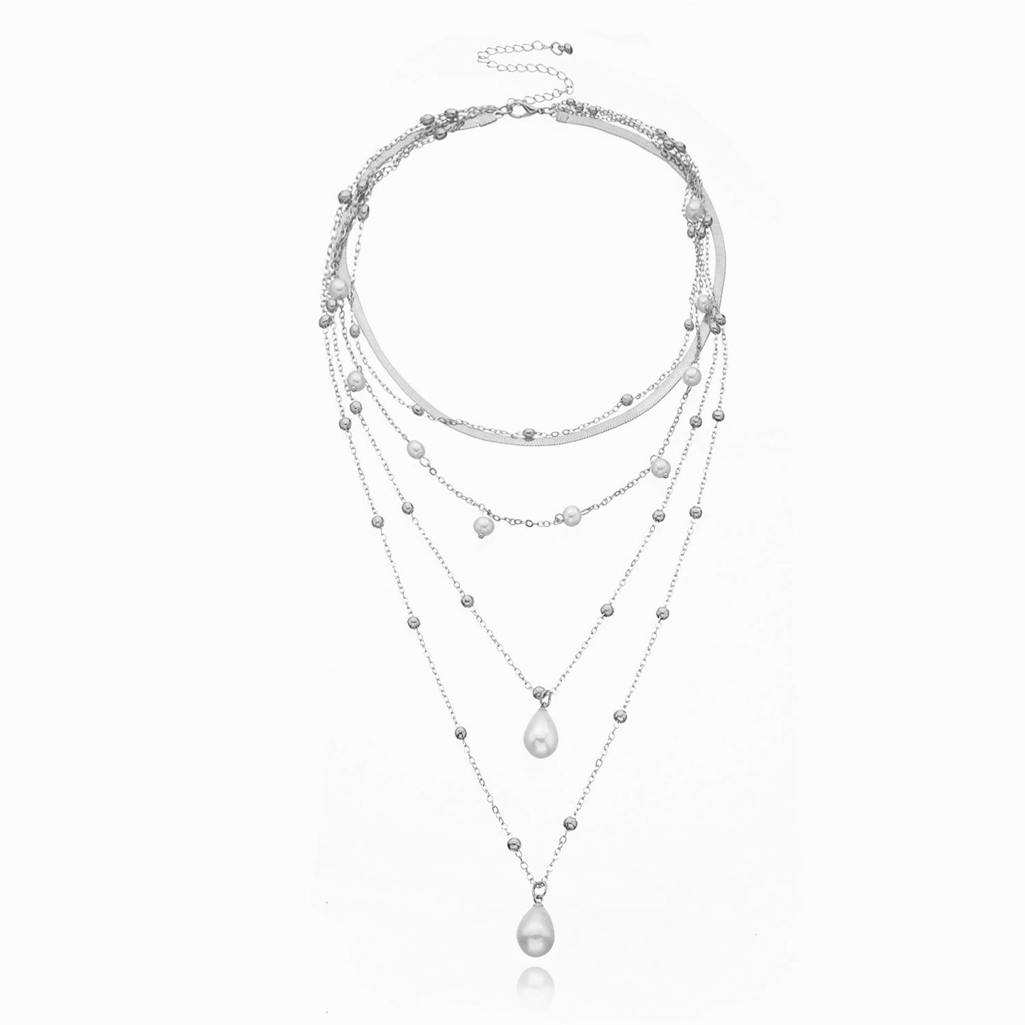 Vintage Pearl Multi-layer Round Bead Necklace