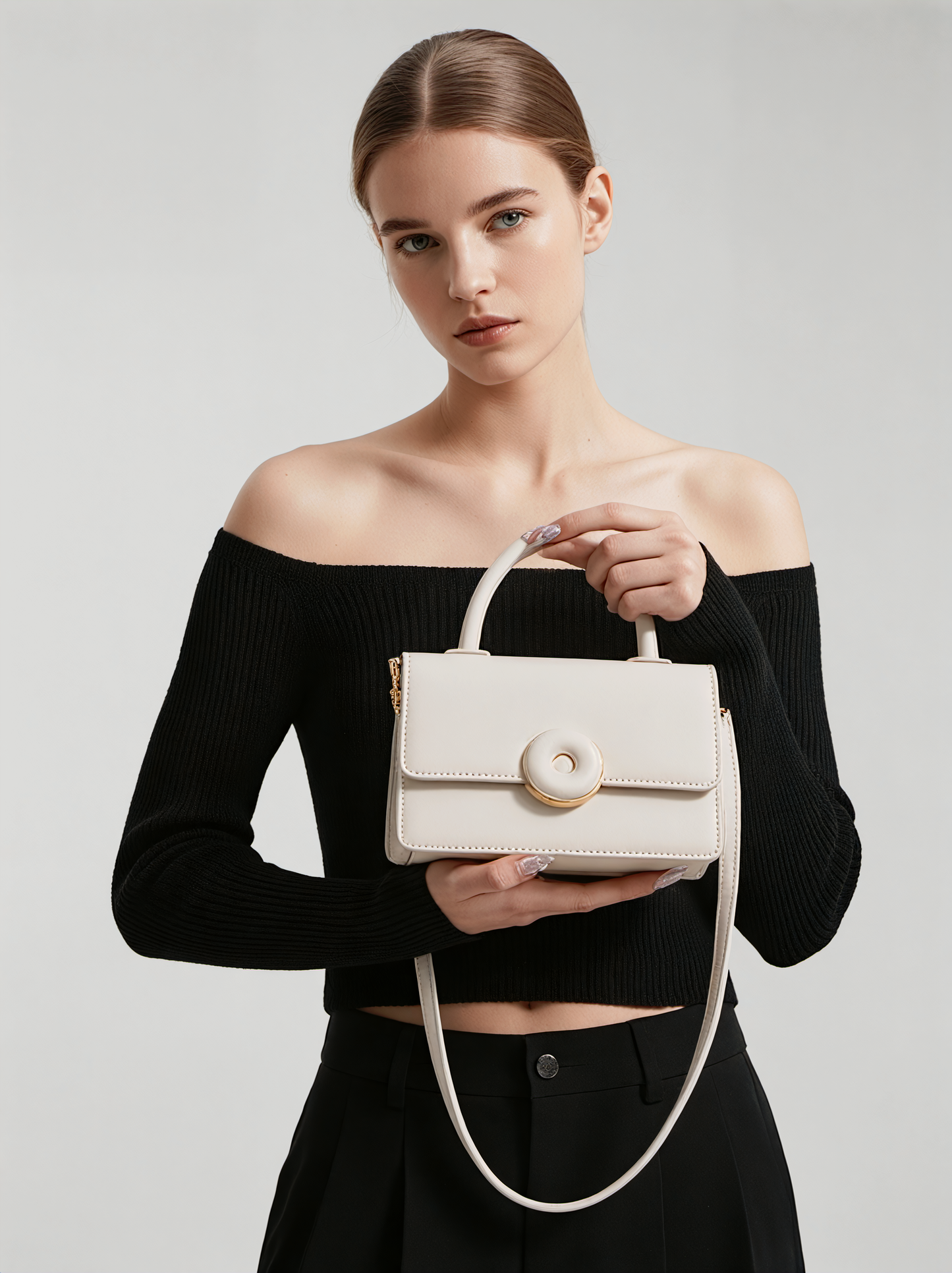 One-Shoulder Simple Crossbody Portable Small Square Bag