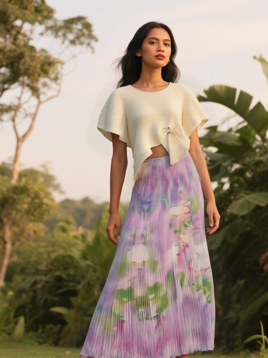 Pleated Series A-line Skirt High-end Feel Half Skirt