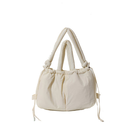 Cross-Border Hot Personality and Versatility down Cotton Backpack New Nylon Drawstring Lightweight Shoulder Bag Fashion Cloth Bag