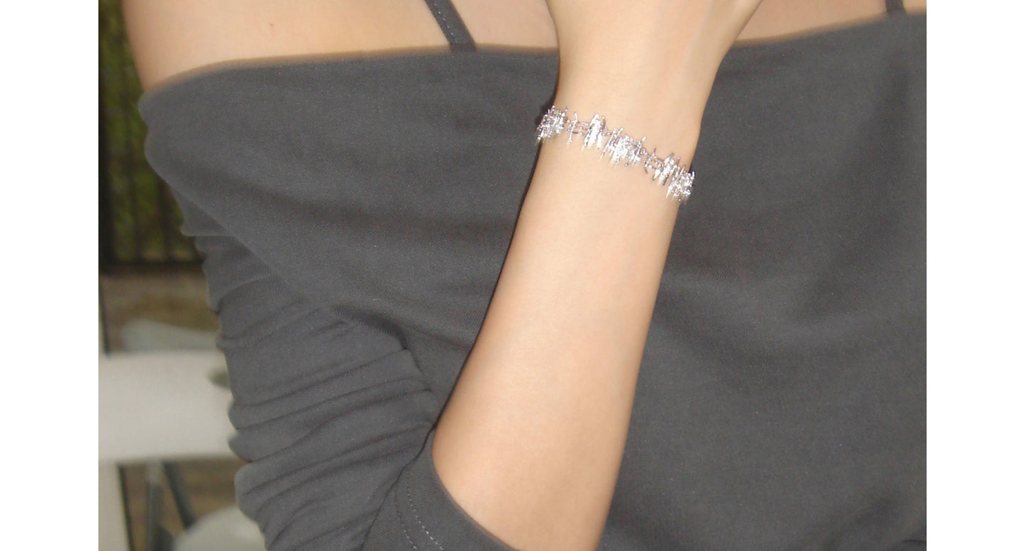 Braided Zircon Hollow Bracelet