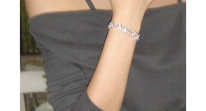 Braided Zircon Hollow Bracelet